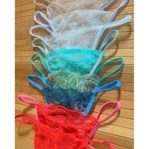 NEW Women’s 9 Pair Lace G-String Thong Set XS/S